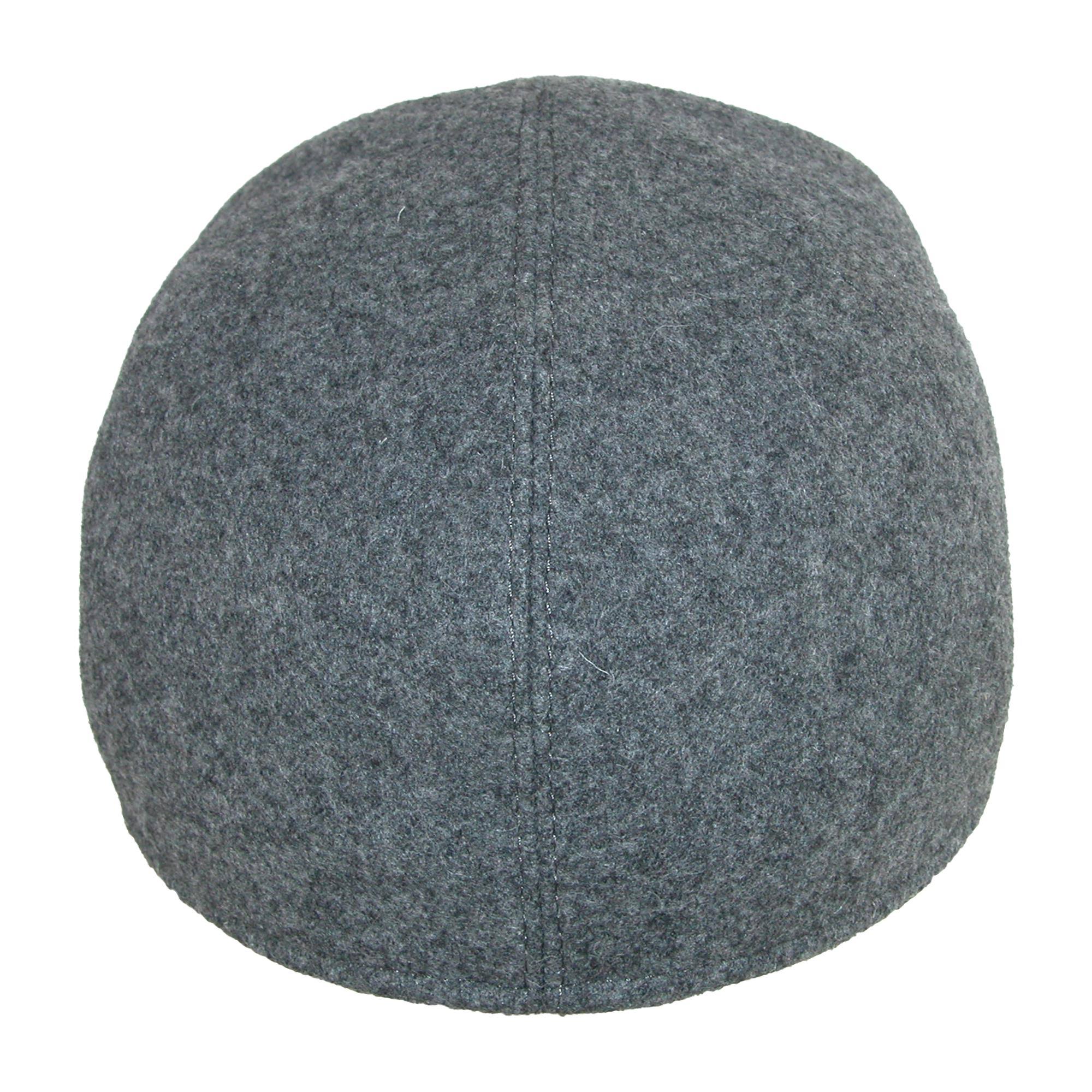 Grey Wool Baseball Cap with Earflaps Size 62 T69547