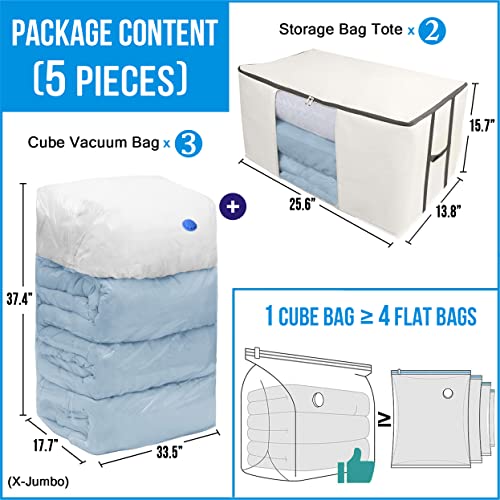 Cube Vacuum Compression Storage Bags O9850