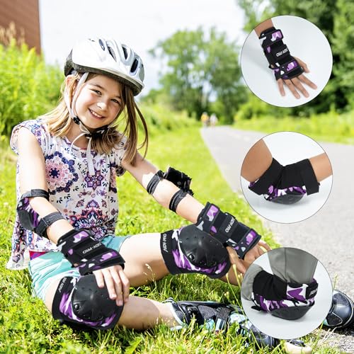 Blue Kids Knee Pads and Elbow Pads Protective Gear Set H8384