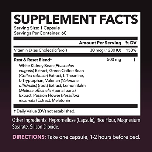 Night Time Fat Burner with Vitamin D Weight Loss Pills I10819