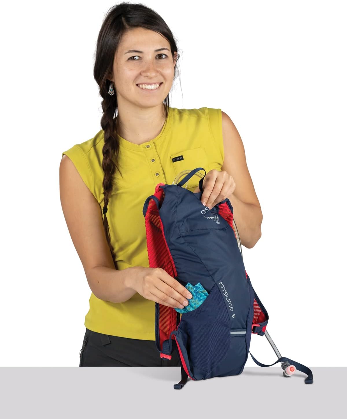 7L Women's Biking Backpack with Hydraulics Reservoir, Claret Red U604920