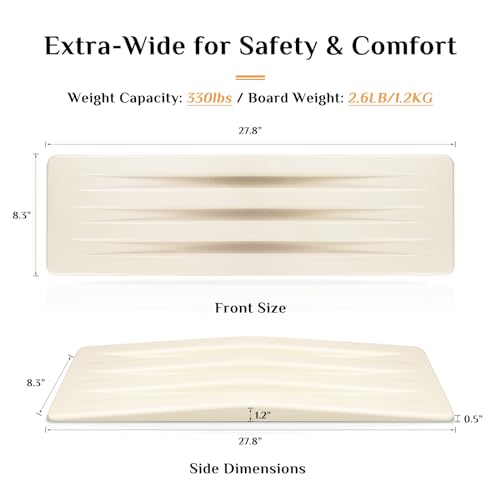 Heavy-Duty Wood Sliding Transfer Board with Handles, 330lbs S440811