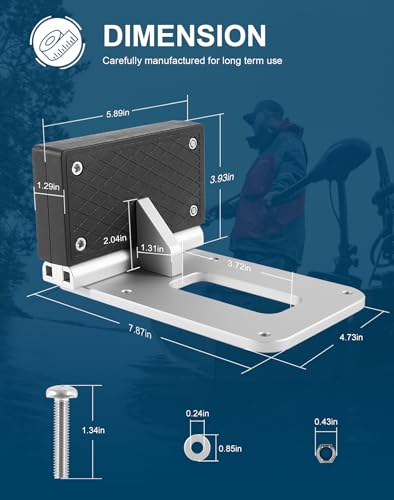 Transom Trolling Motor Mounting Bracket for Kayaks Marine Board Backing Plate Mount Bracket for Clamp-on Electric Trolling Motors Y714