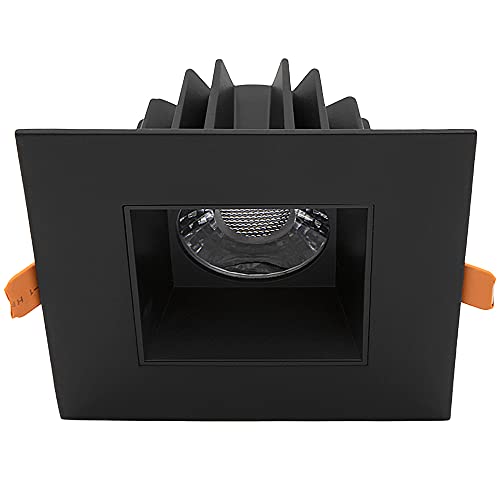 4 in. Ultra-Thin Recessed LED Downlight Canless IC Rated 1200 Lumens 5 Color Temperature Selectable Dimmable Square White Trim 90 CRI R168