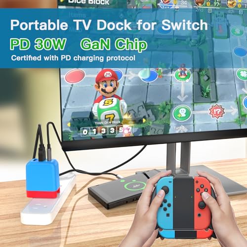 Portable TV Docking Station for Nintendo Switch with 4K@60Hz HDMI F96753