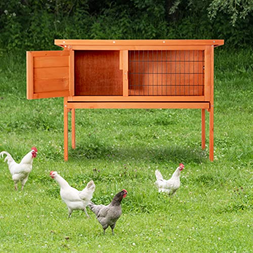 36" Single Deck Waterproof Wooden Rabbit Hutch J313732