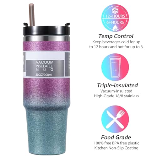 Double Layer Stainless Steel Insulated Mug with Lid V429