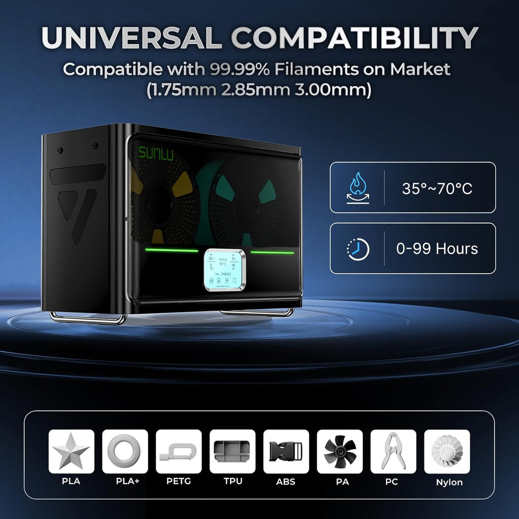 4 Spool Filament Dryer with Auto Humidity Control and PTC Heater O87676