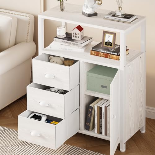 Bathroom Floor Storage Cabinet with 3 Removable Drawers and 1 Door Z784