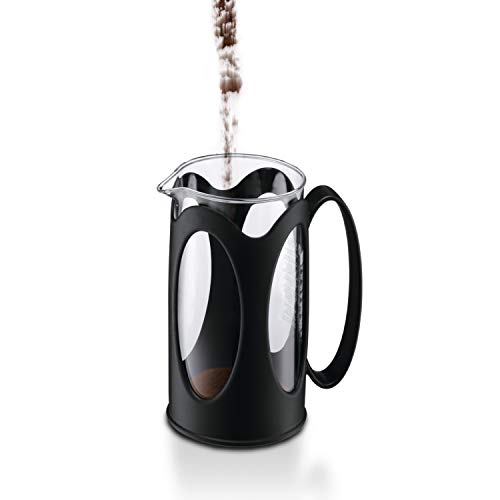 French Press Coffee Maker, Borosilicate Glass - 4-Cup (0.5 L), Black Y55187