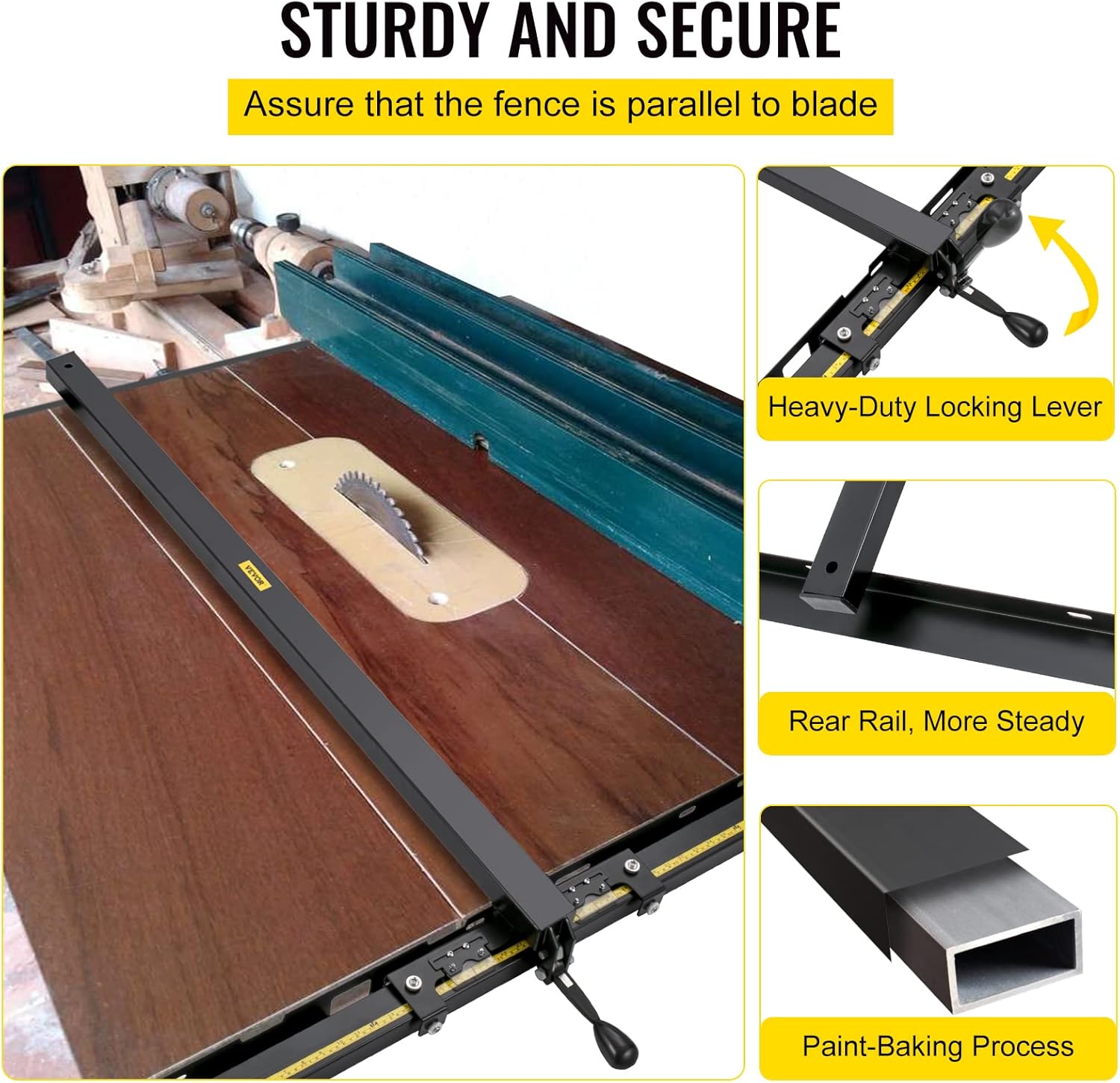 37×57 Table Saw Fence System with Front Guide Bar M93531