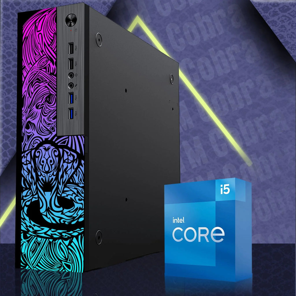 Restored Gaming Desktop PC, Intel Core i5 12th Gen, AMD RX 550, 16GB RAM, 1TB SSD, 4TB HDD, 24 Inch LED Monitor, Win 11 Home (Refurbished) I91675