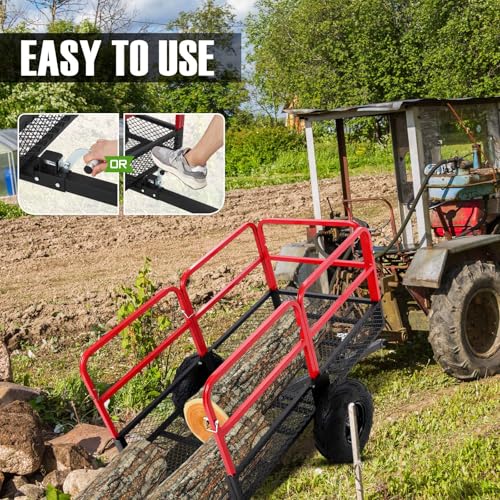 1500 LBS 22 Cubic Feet Heavy Duty Steel Dump Cart with 2 Wheels I382073