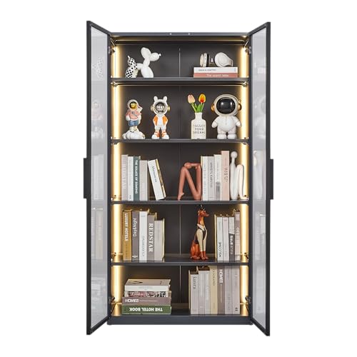 5 Shelves Metal Glass Display Cabinet F5156
