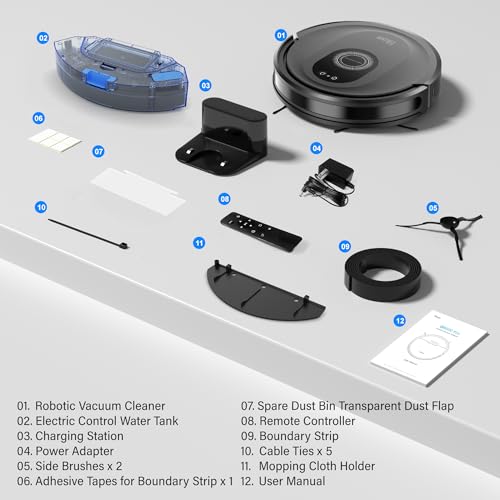 5000Pa Robot Vacuum and Mop Combo with Self-Charge T581775