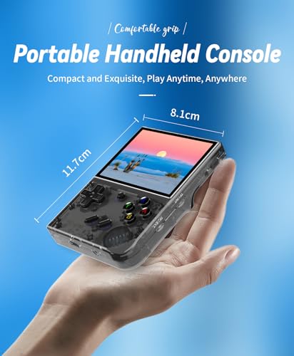 Black 3.5 Inch IPS Screen Handheld Game Console with 64G+128G TF Card R44163