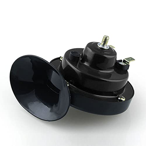 2 Pack 300DB Super Loud Train Horn, 12V Security Alarm Speaker, Car Waterproof Air Electric Snail Double Horn Replacement Kit (Black) V483850