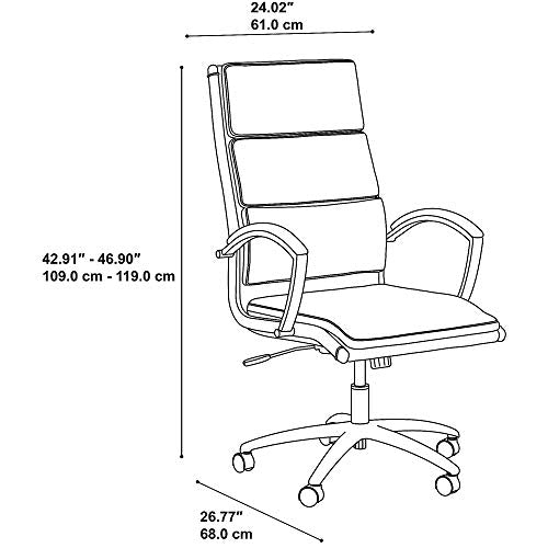 High Back Leather Executive Office Chair in Saddle Tan S532478