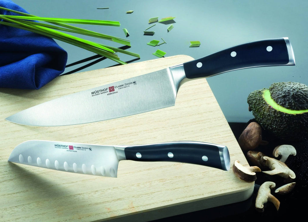 7-Inch Santoku Hollow Edge Black Knife D31692