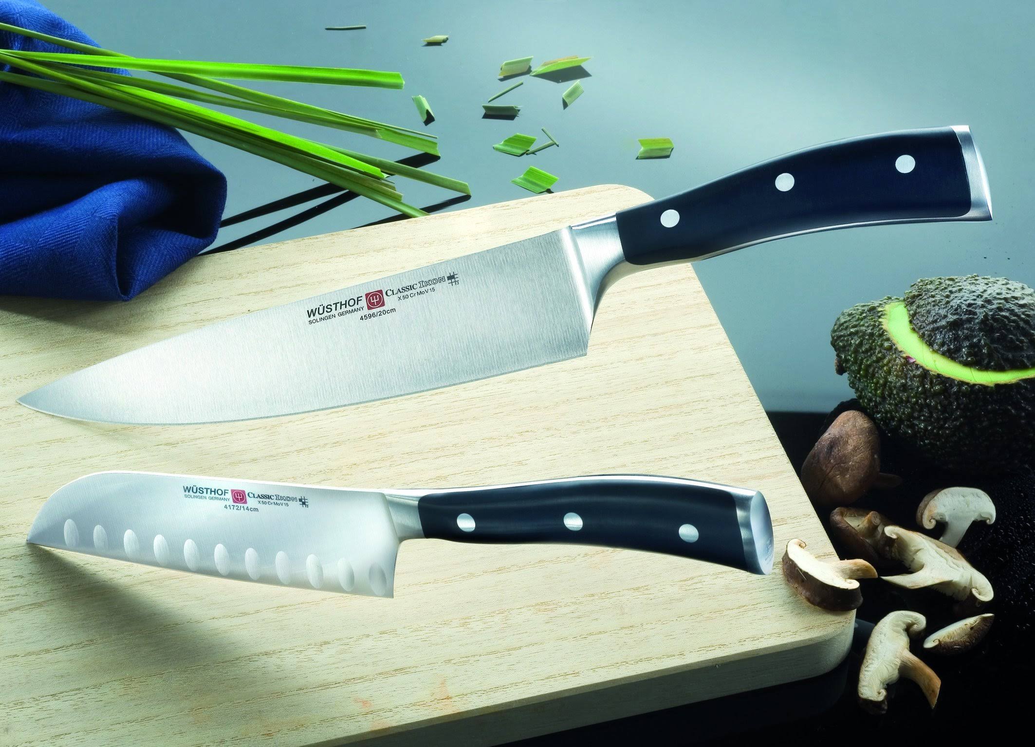 7-Inch Santoku Hollow Edge Black Knife D31692