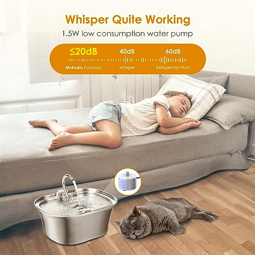 3.2L Stainless Steel Cat Water Fountain H2527