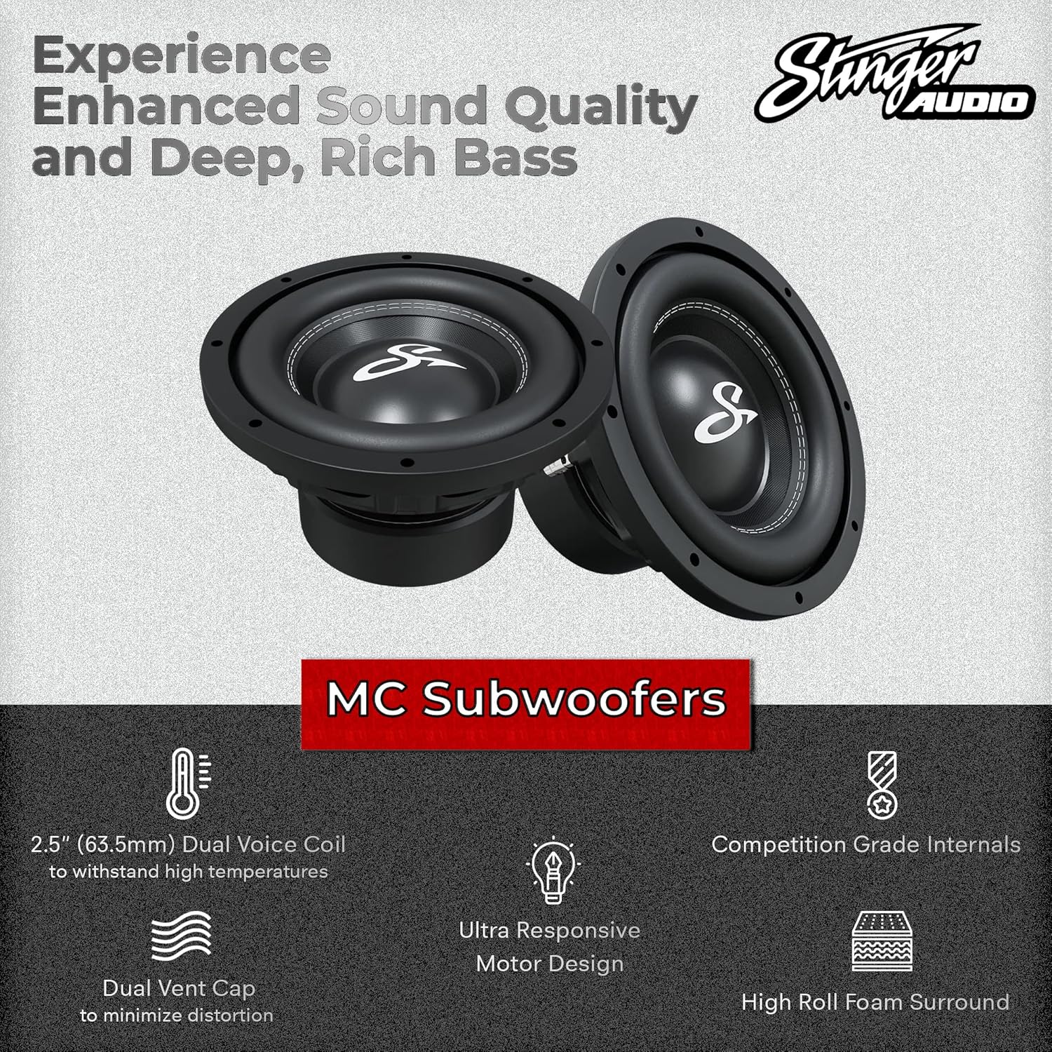 Single 10" 1,200 Watt Peak Power Loaded Subwoofer Enclosure X392100