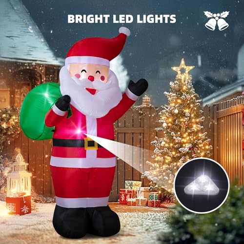 8FT LED-lit Inflatable Santa Claus Decoration S855394