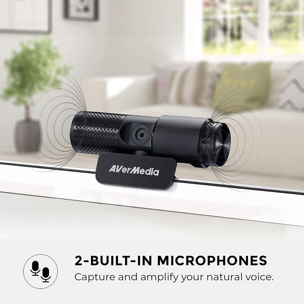 Full HD 1080P Webcam with Privacy Shutter and Dual Microphone B887