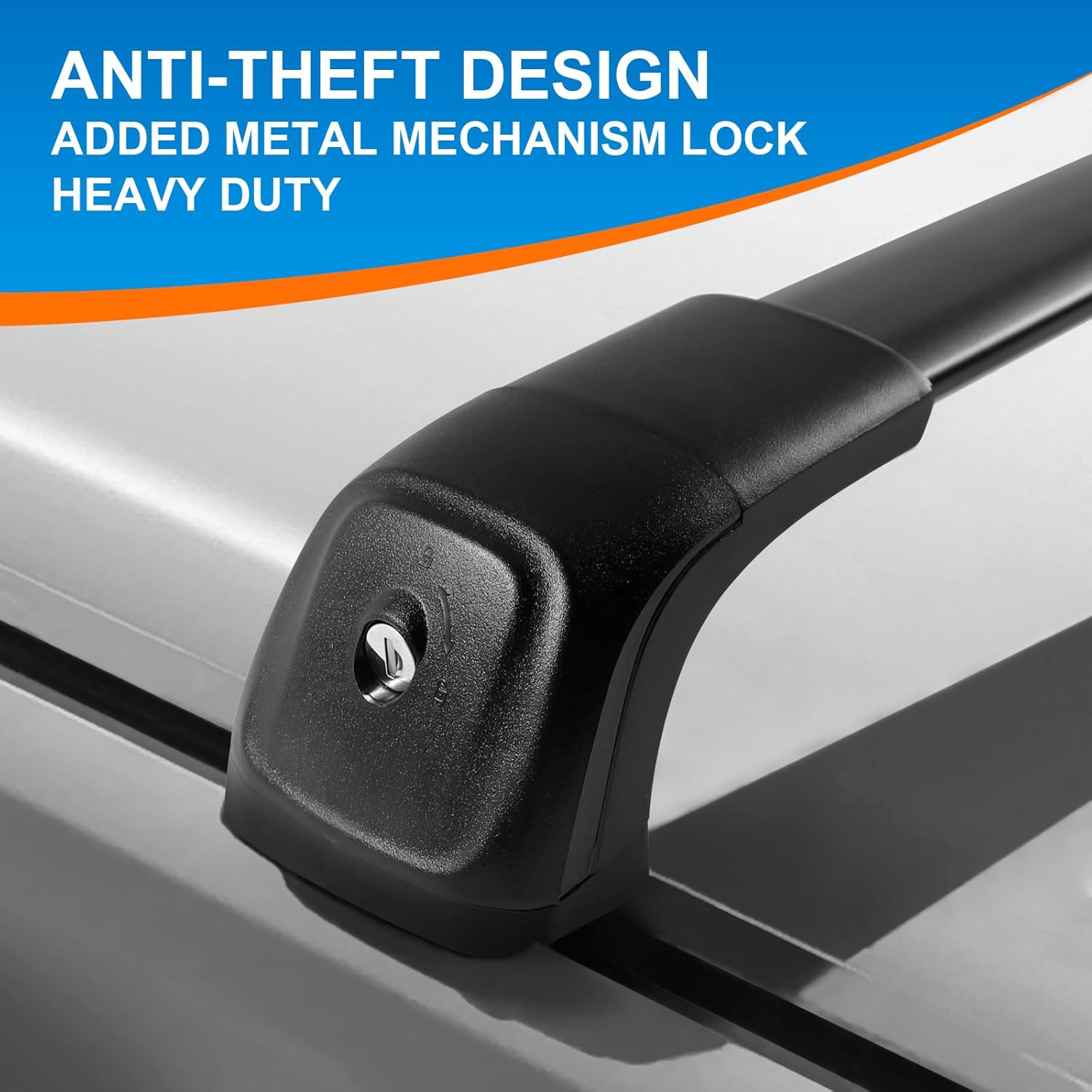 Heavy Duty Lockable Aluminum Black Roof Rack Cross Bars H328