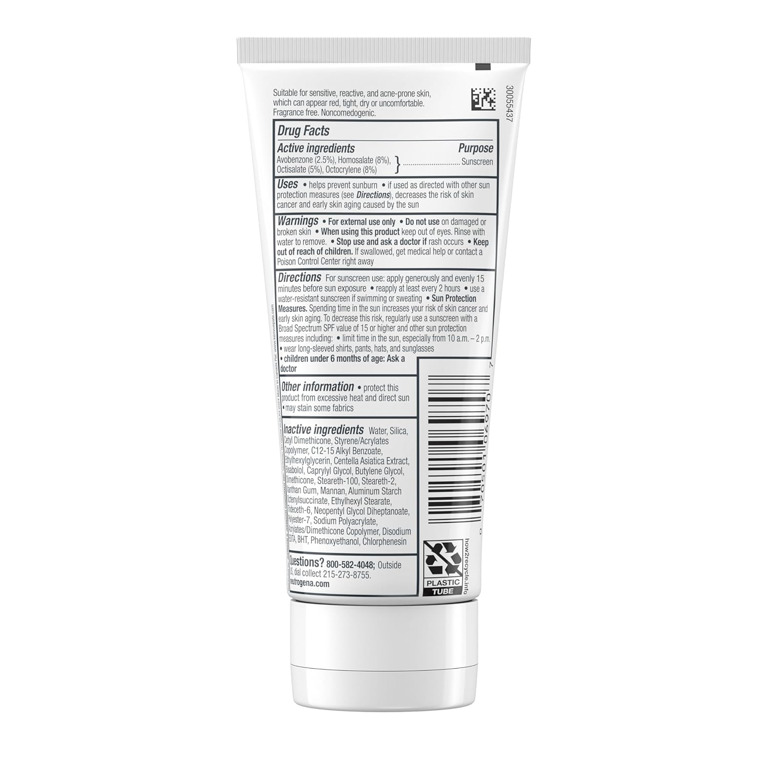 Ultra Gentle Daily Facial Moisturizer with SPF 30 Sunscreen, 3.4 fl. oz P9626