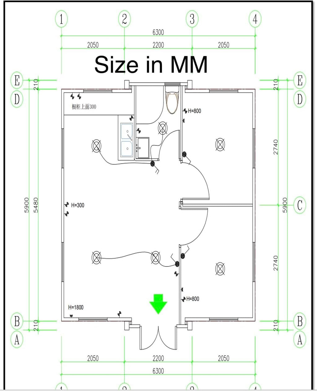 19 x 20 FT Expandable Prefab House with 1 Bathroom, 2 Rooms & 1 Kitchen R451067