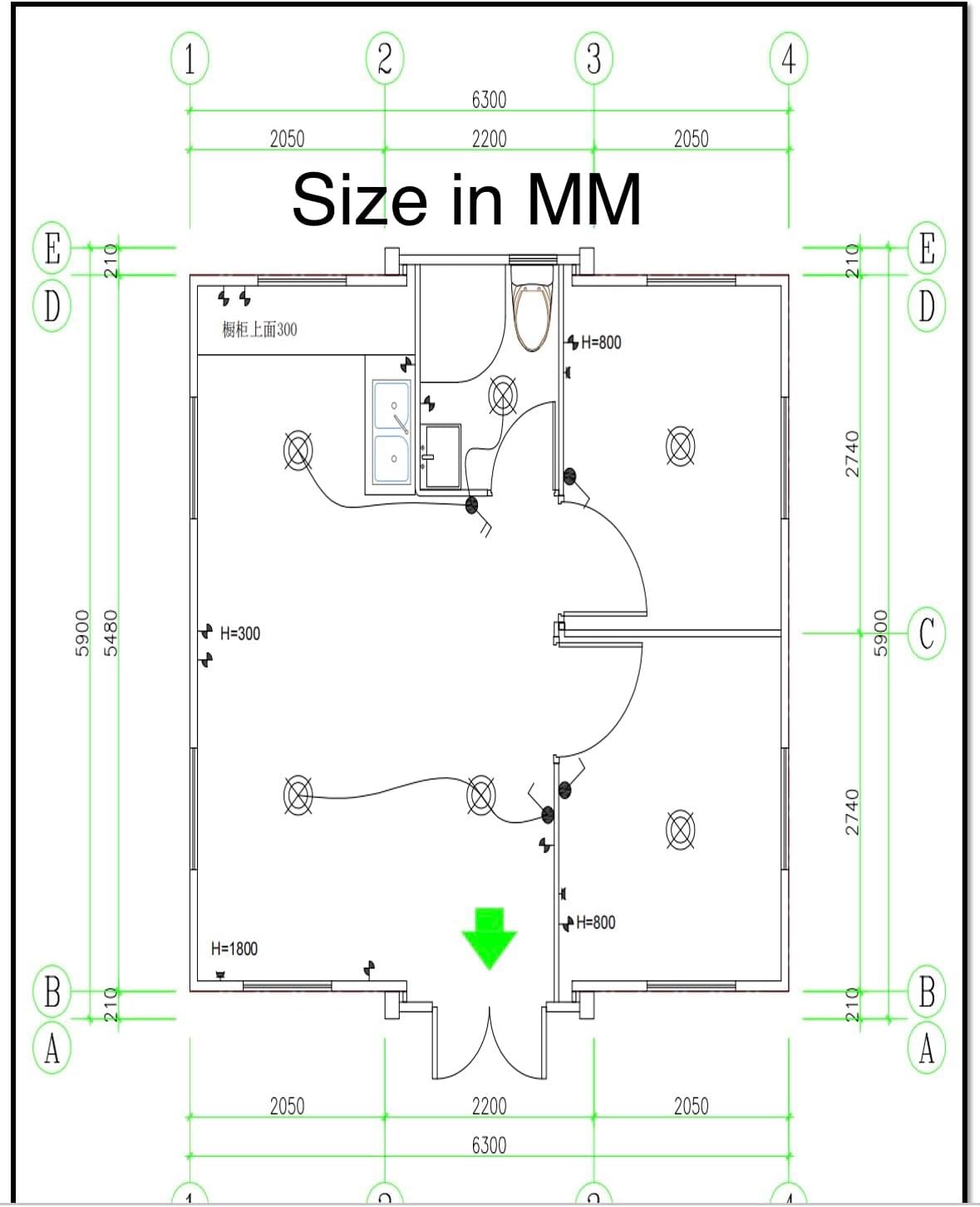 19 x 20 FT Expandable Prefab House with 1 Bathroom, 2 Rooms & 1 Kitchen R451067