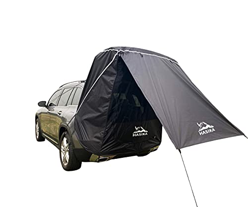 Black Waterproof SUV Camping Tent Awning with Screen Net N8853