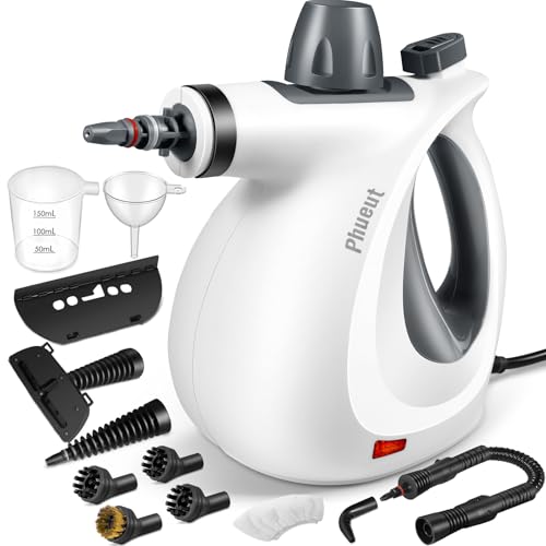 Pressurized Handheld Multi-Surface Natural Steam Cleaner with 12 pcs Accessories D7611