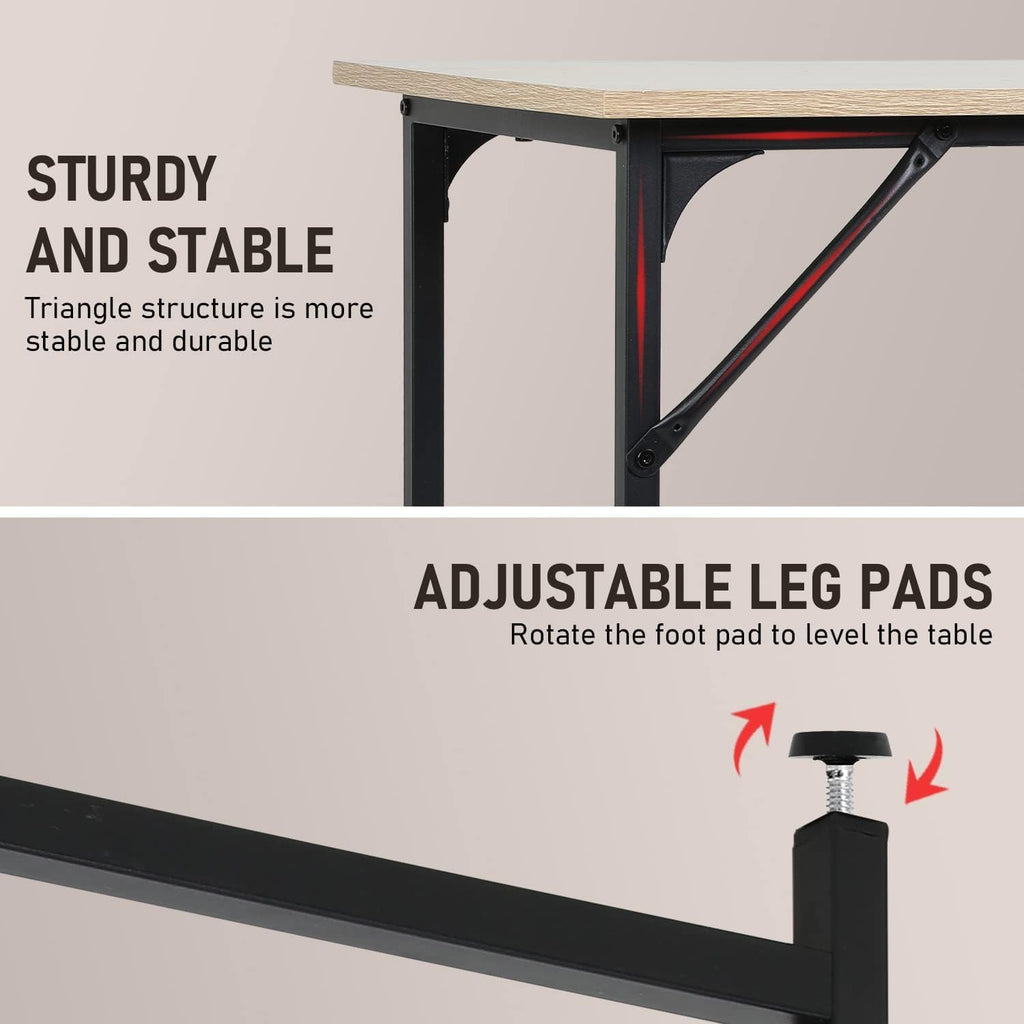 Black Wood and Metal Computer Desk B180959