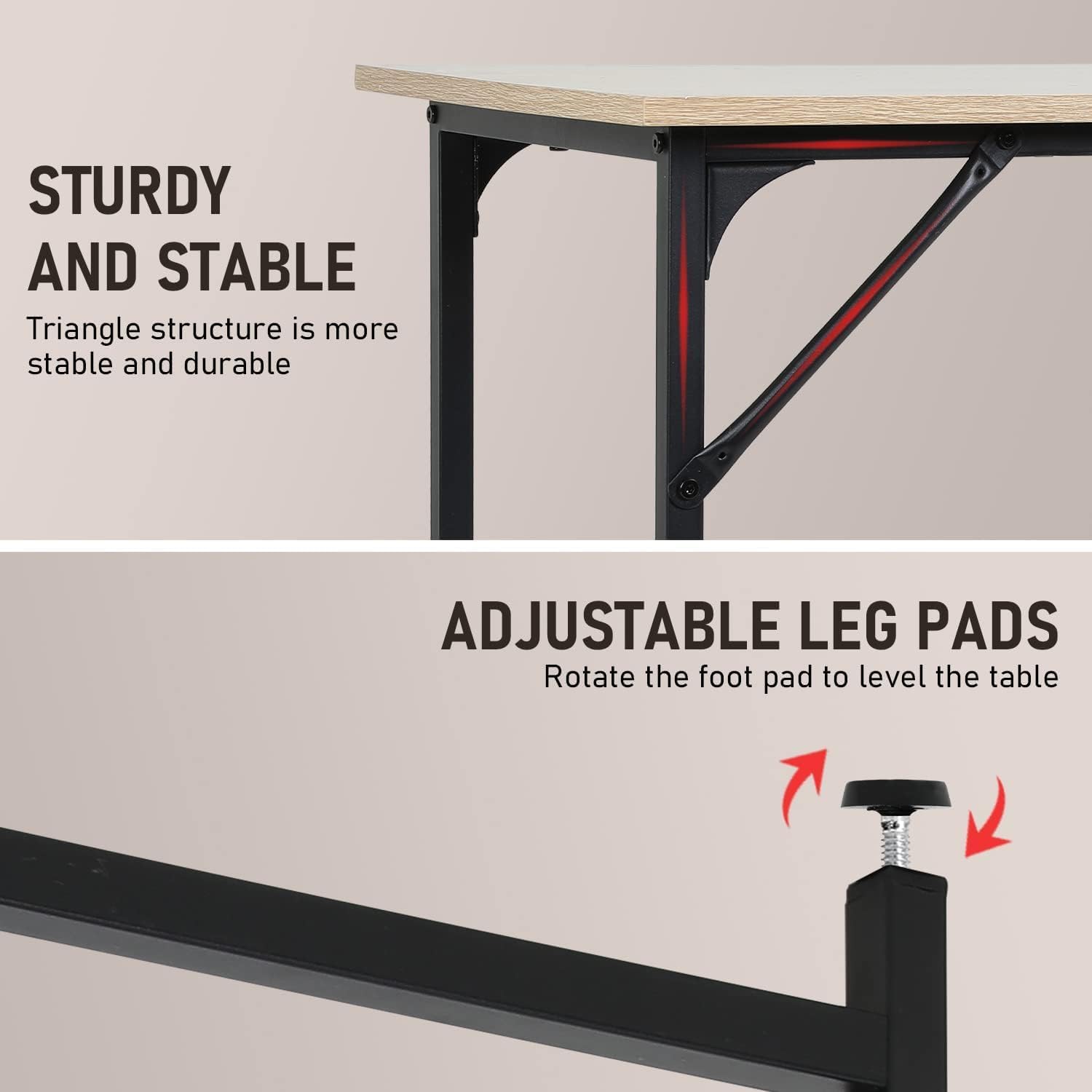 Black Wood and Metal Computer Desk B180959