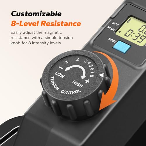 Under Desk Elliptical Machine, Seated Pedal Exerciser with 8 Resistance Levels R672