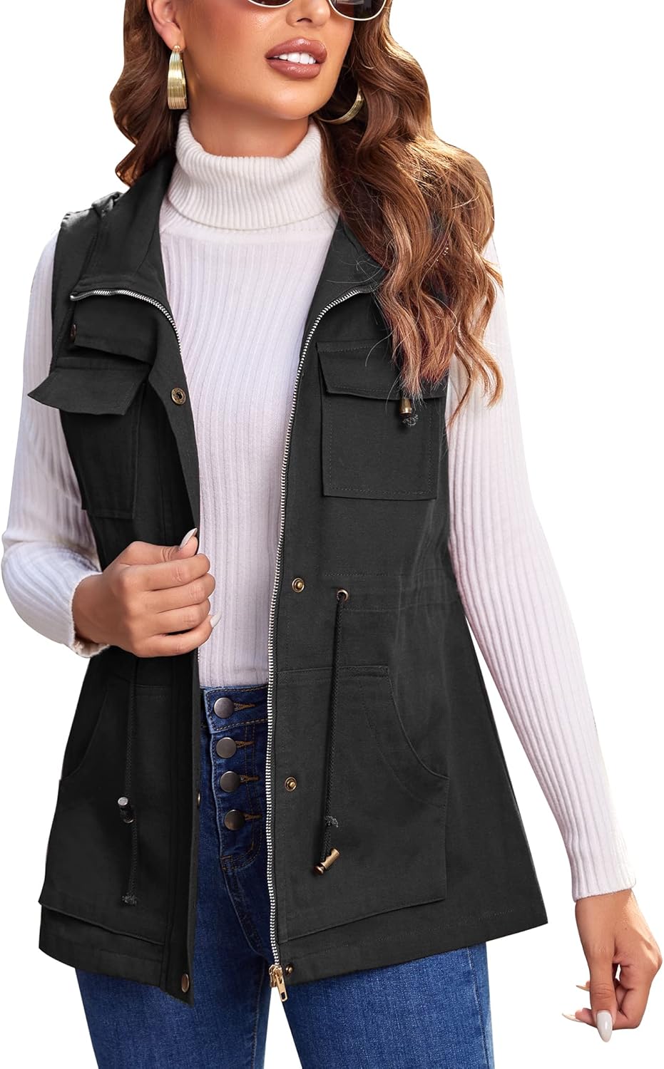 Lightweight Sleeveless Military Anorak Vest P82496