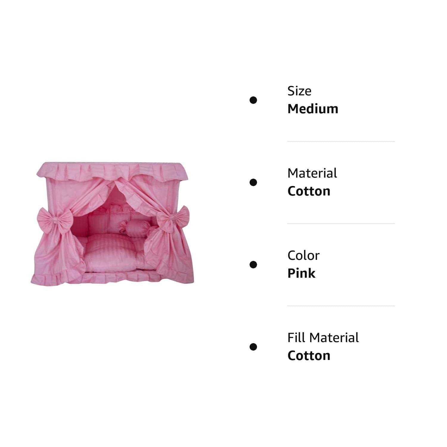 Princess Pink Pet Dog Handmade Bed House Y2338