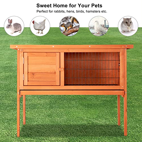 36" Single Deck Waterproof Wooden Rabbit Hutch J313732
