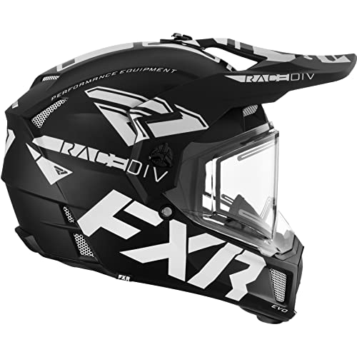 White Snowmobile Helmet with Electric Shield X801
