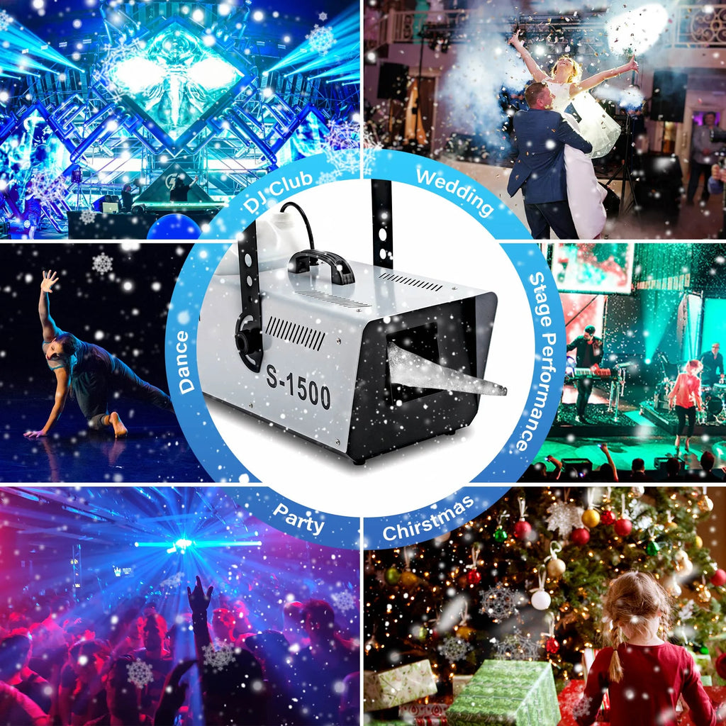 1500W Snow Machine Snowflake Maker with Wireless Remote L122
