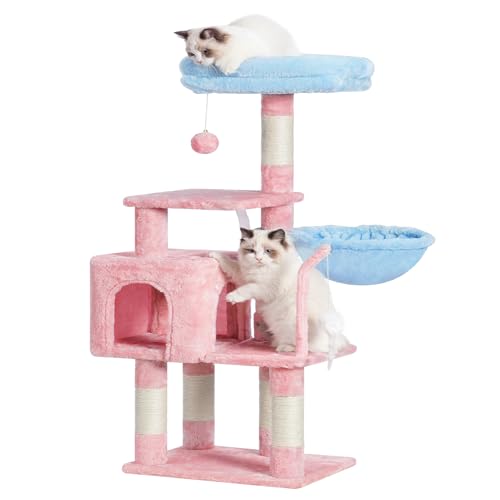 Light Gray Cat Tree with Sisal Scratching Posts Q926