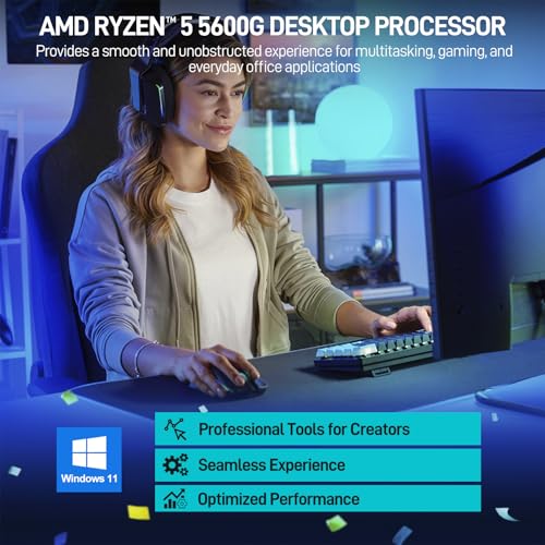Black Desktop PC Tower Computer G536
