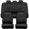 Classic Black Faux Leather Car Seat Covers Full Set V8912