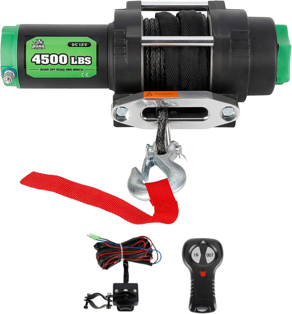 9500-lb. Load Capacity Electric Winch Kit with Synthetic Rope X90970