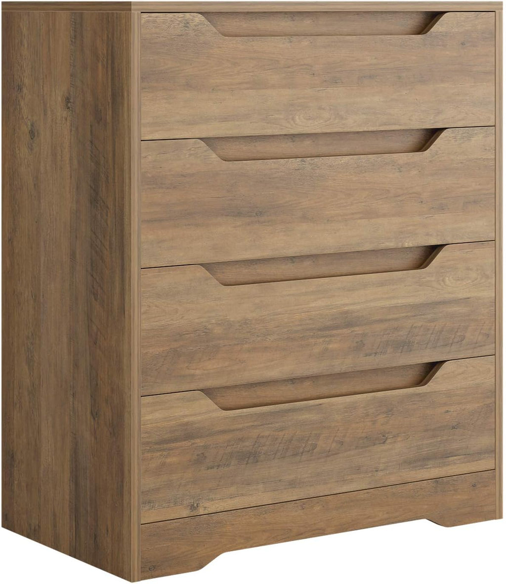 4 Drawer Wood Dresser with Storage O325944