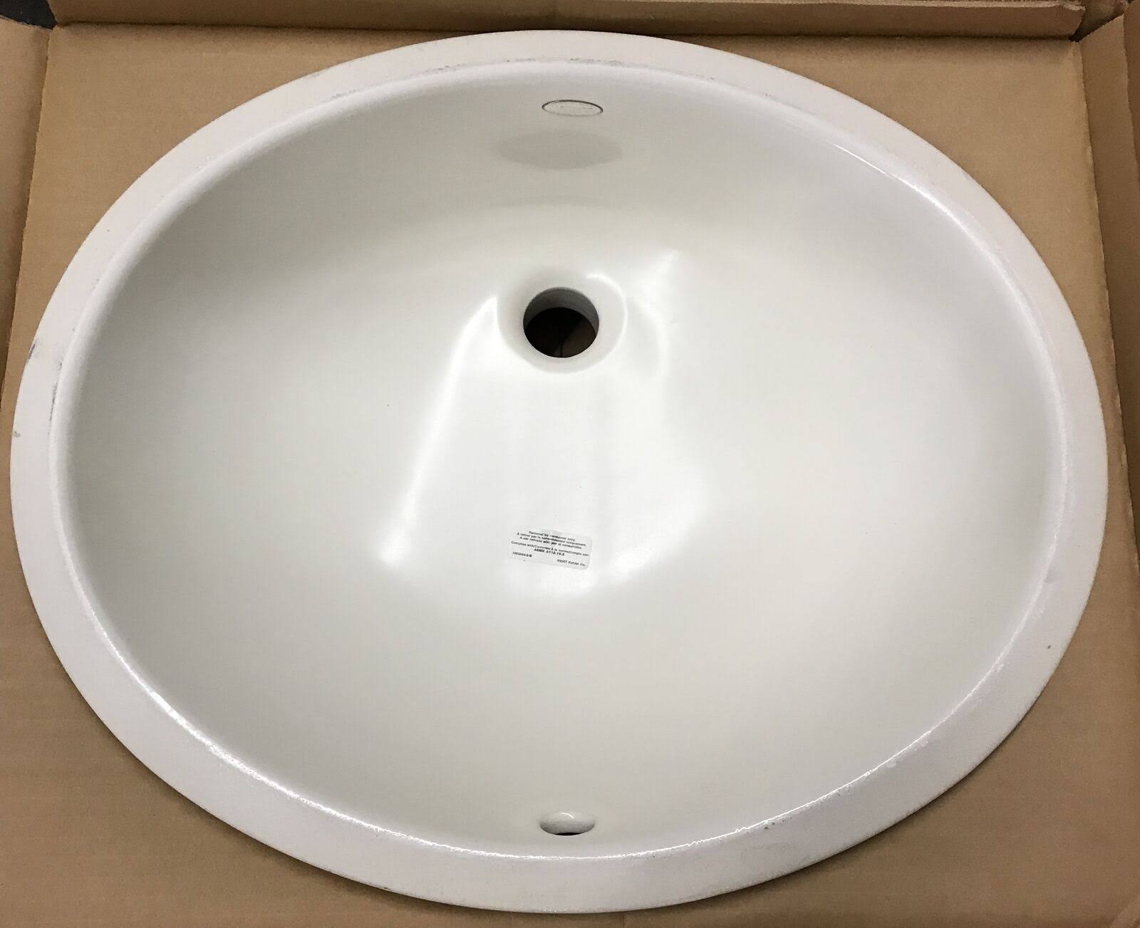 Biscuit Undercounter Bathroom Sink 17-Inch Z119