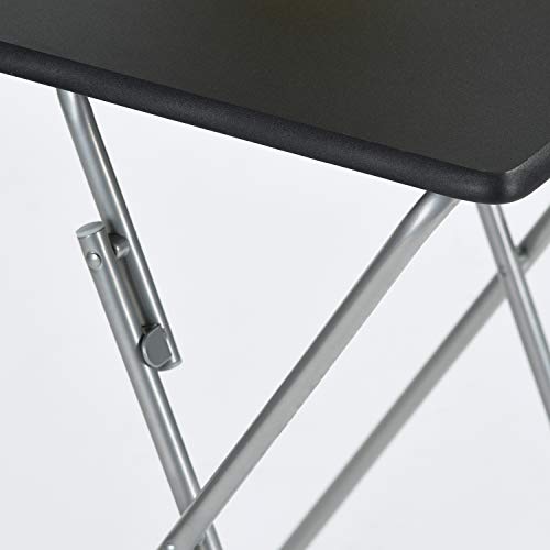 Folding Table with Wood Top Metal Frame, 14.1 x 18.9 x 26 in F788