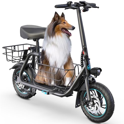550W 18.6MPH 20 Miles Range Electric Scooter with Seat and Storage Basket S20830